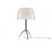 Foscarini Lumiere Piccola Tavolo Con Dimmer Alluminio / Bianco Caldo