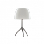 Foscarini Lumiere Piccola Tavolo On / Off Alluminio / Bianco